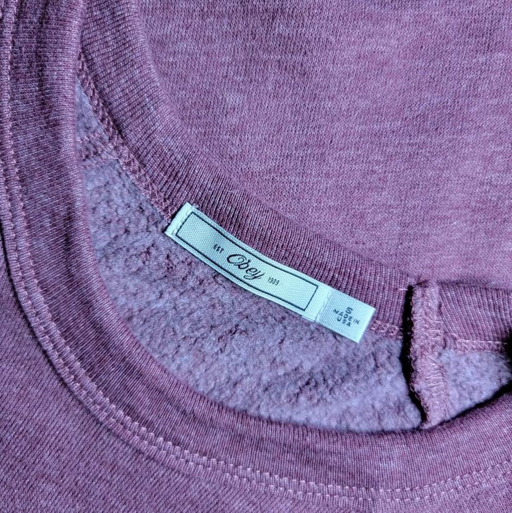 Obey Burgundy Sugar Skull Sweatshirt